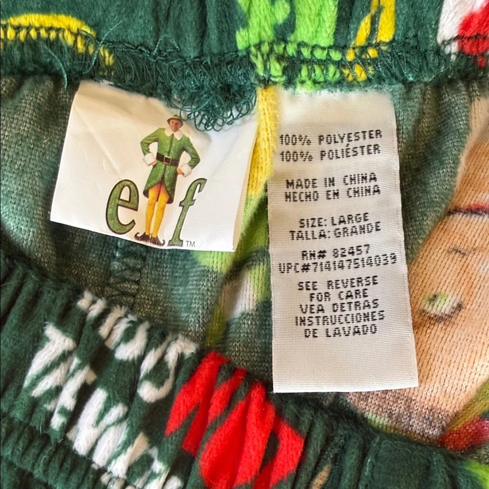 ELF Women's Festive Green Pajama Bottoms 8/10 29” inseam